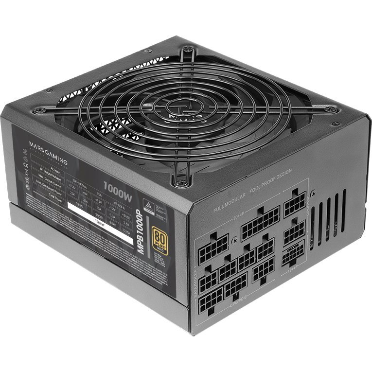 Mars Gaming MPB1000P zdroj 1000 W 24-pin ATX ATX Čierna (S9912681)